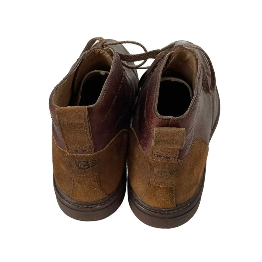 Ugg Glen Chukka Boots Size 10 Mens Brown Leather Lace Up Shoes